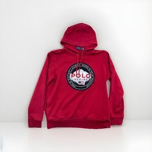 Polo Ralph Lauren Hoodie Mens L Alpine World Cup Racing Graphic USA Flag